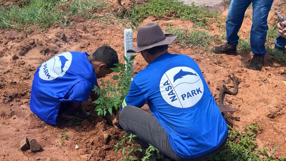 Primeira etapa do Reflora Nasa Park inicia recuperação ambiental com o plantio de 1,5 hectares, visando restaurar 24,1 hectares degradados.