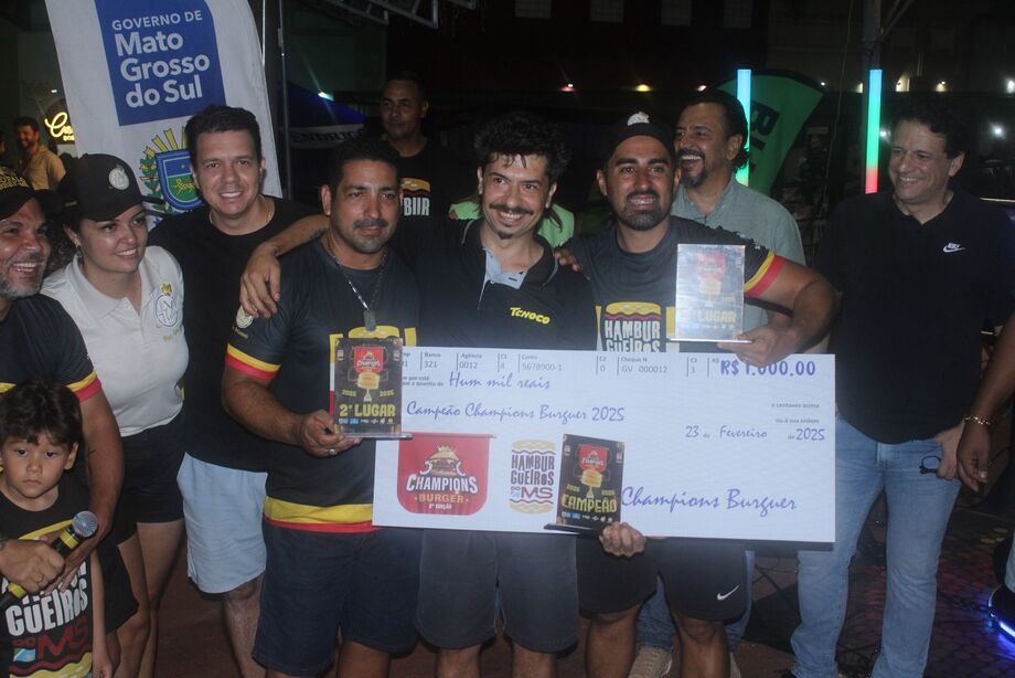 Tchoco Burger vence o Champions Burger 2025, competição que elegeu o melhor hambúrguer de MS