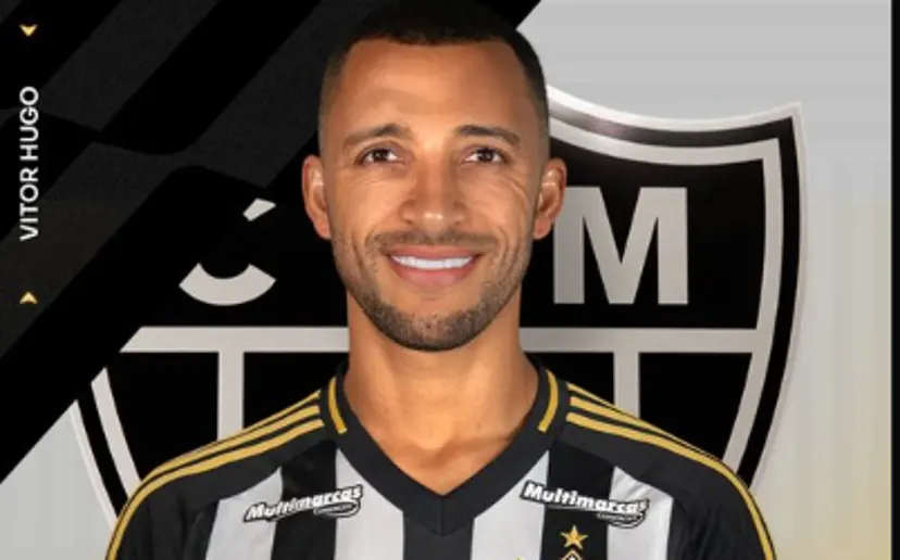 Zagueiro Vitor Hugo é anunciado como novo reforço do Atlético-MG para a temporada 2025. Jogador chega por empréstimo do Bahia até dezembro.