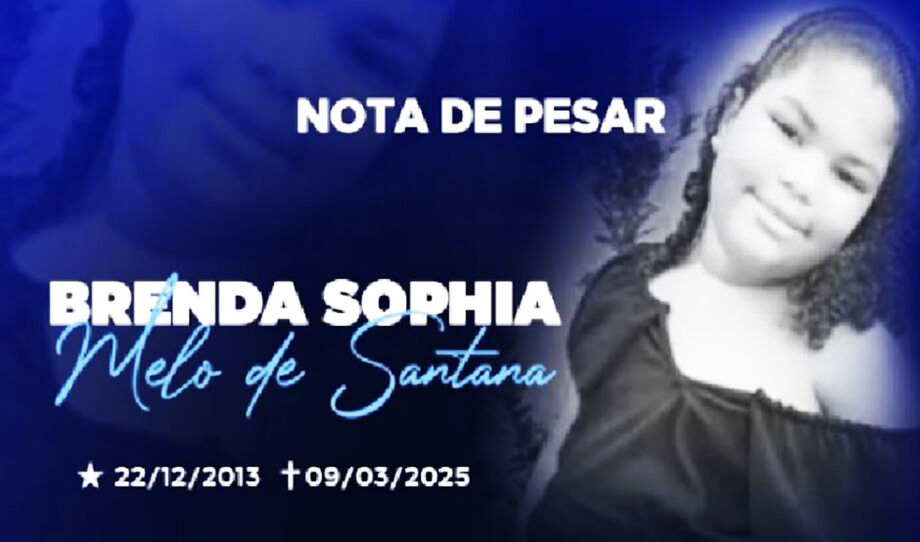 Brenda Sophia tinha 11 anos e teve uma parada cardiorrespiratória supostamente após inalar desodorante aerosol.