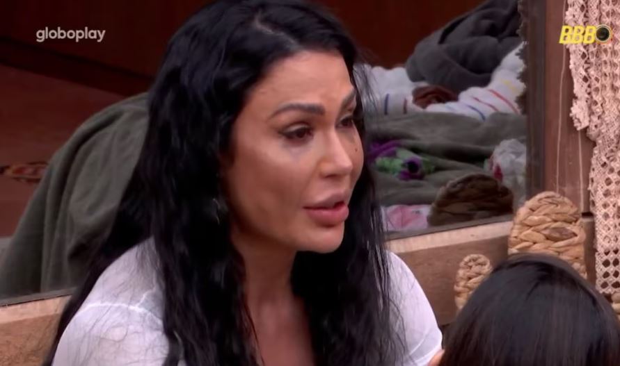Gracyanne Barbosa chora após acusação de Renata no BBB 25