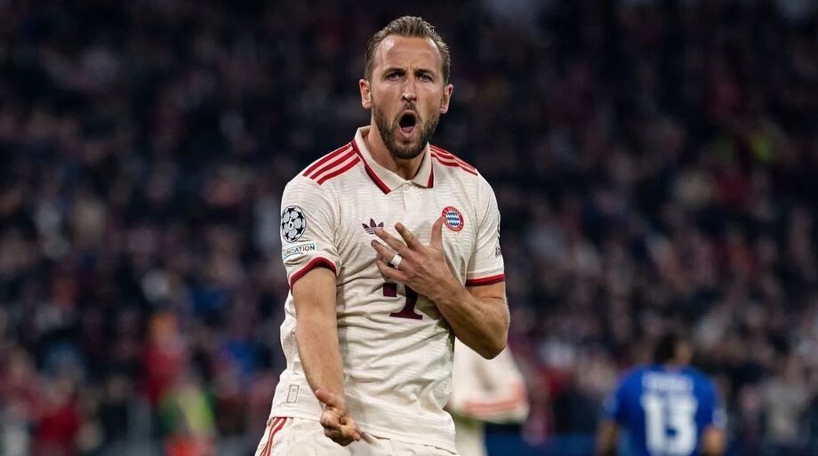 Harry Kane em partida pelo Bayern de Munique