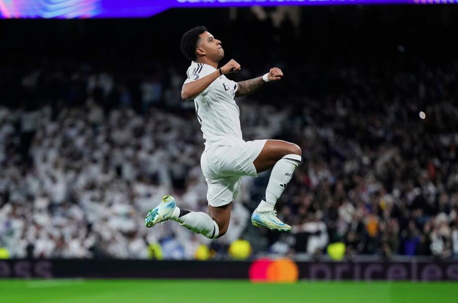 Rodrygo abriu o placar na vitória do Real Madrid sobre o Atlético nas oitavas de final da Champions League.