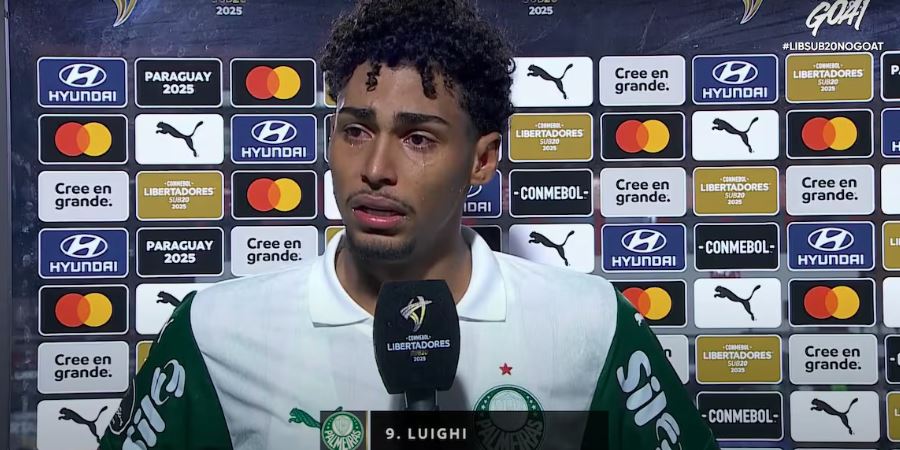Luighi, do Palmeiras, chora ao denunciar racismo