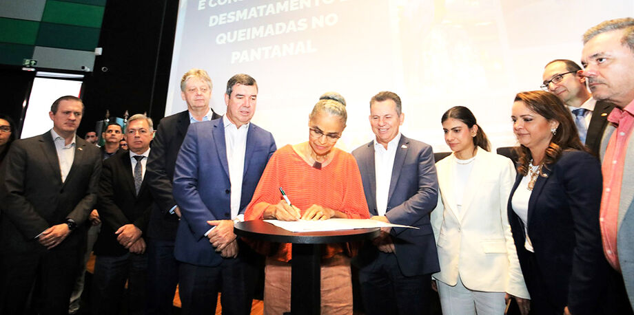 Marina Silva já esteve em MS assinando outros acordo em prol do meio ambiente