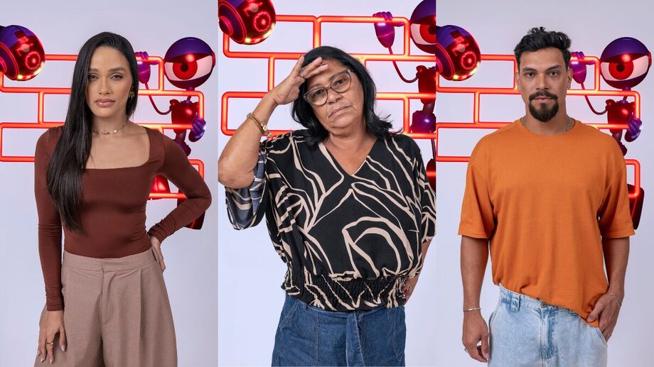 Eva, Joselma e Vinicius estão no décimo primeiro paredão do BBB 25.