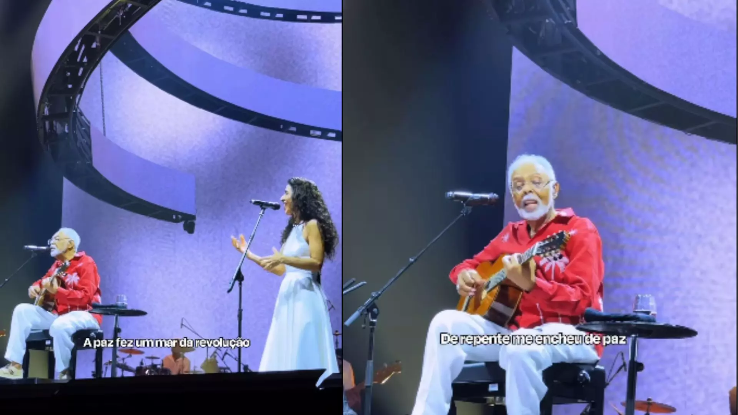 Show teve participação surpresa de Marisa Monte, homenagem à filha Preta e gritos de sem anistia do público