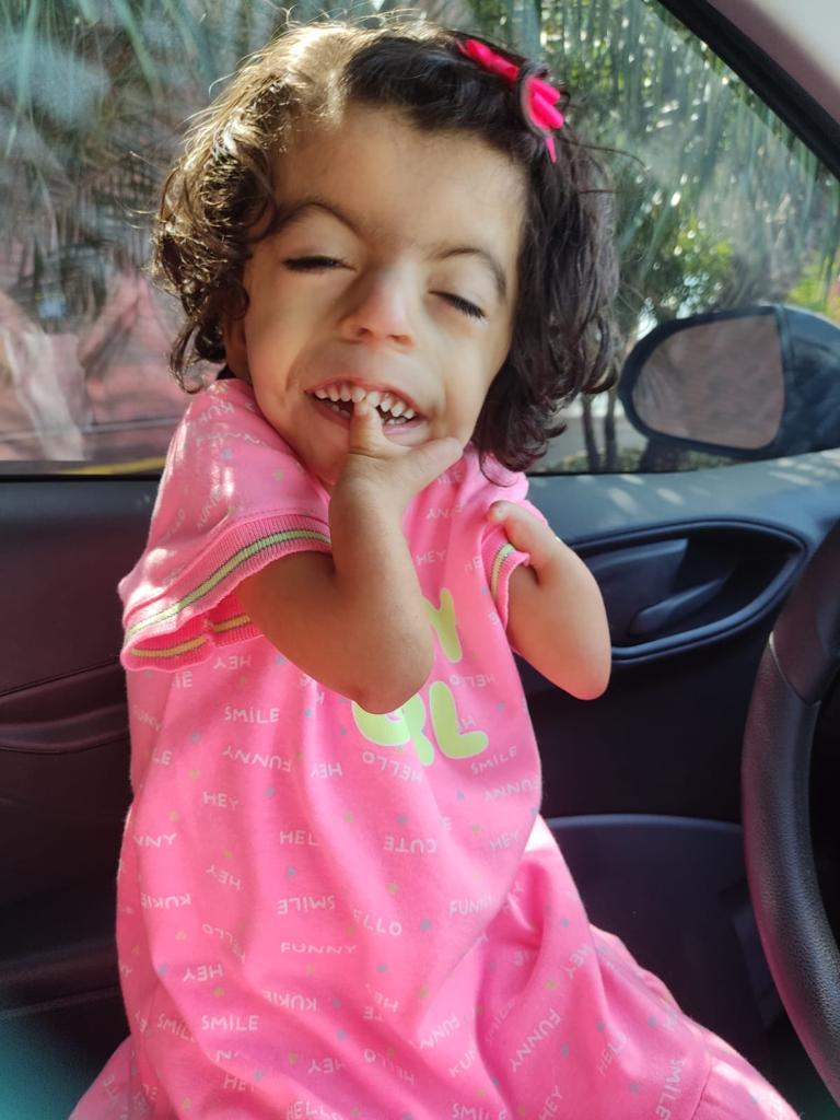 A Maria Valentina é uma das pessoas que podem ser ajudadas através do Donativo