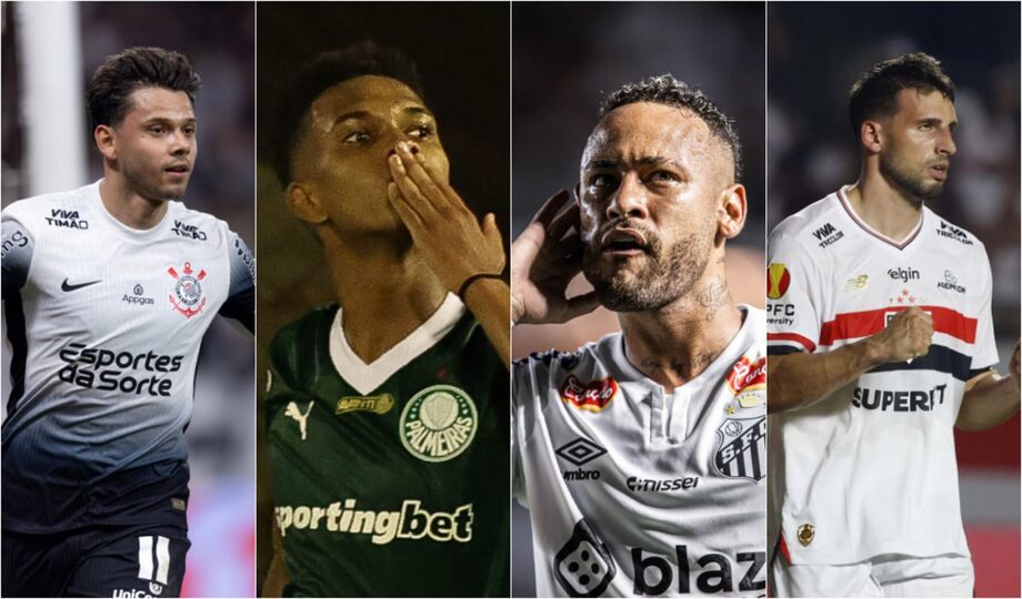 Corinthians, Palmeiras, Santos e São Paulo se enfrentam pela primeira vez nas semis do Paulistão desde 2019.