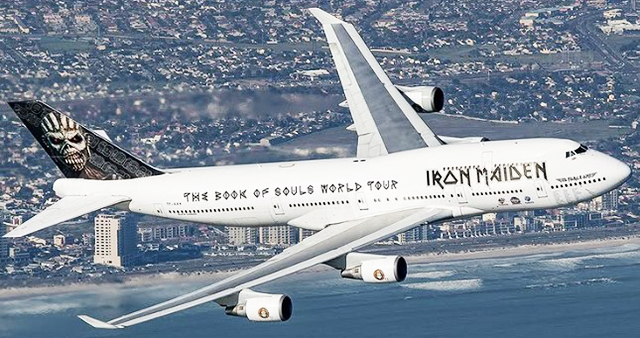 Avião utilizado pelo Iron Maiden durante a turnê The Book of Souls em 2016