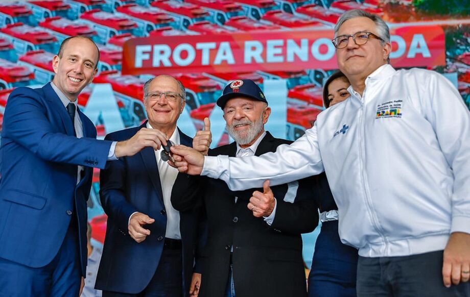 Rodrigo Manga (Republicanos), Geraldo Alckmin (PSB), Lula (PT) e Alexandre Padilha (PT).