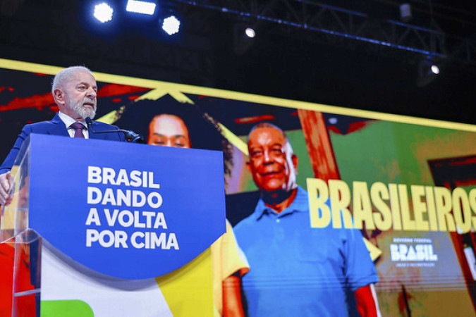 Presidente Lula, durante solenidade Brasil dando a volta por cima, no Centro de Convenções Ulysses Guimarães, em Brasília