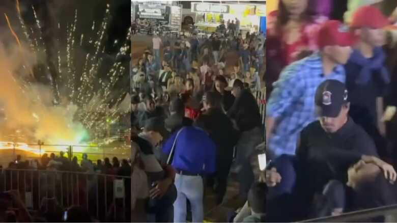 Show de fogos durante o rodeio em Nioaque termina em confusão. Artefatos atingiram o público e causaram correria; uma menina desmaiou e outra pessoa relatou perda de audição.