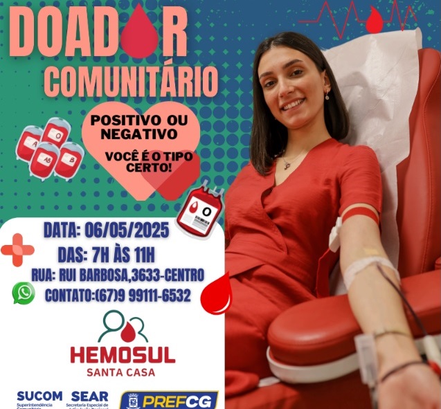 Prefeitura lança campanha Doador Comunitário em parceria com a Santa Casa de Campo Grande