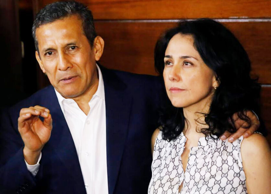 Nadine Heredia ao lado do ex-presidente do Peru, Ollanta Humala; casal foi condenado por corrupção