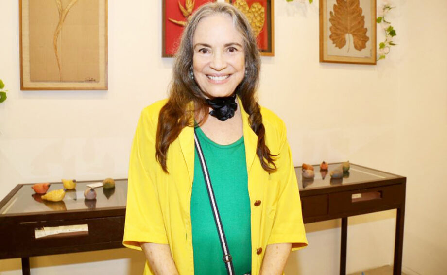 Regina Duarte na exposição 'Mulheres que Transformam', em fevereiro de 2024