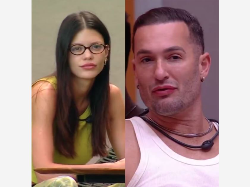 Vitória Strada e Diego Hypolito estão no paredão ao lado de Renata.