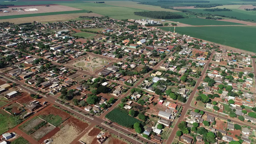 Imagem área do município de Laguna Carapã.