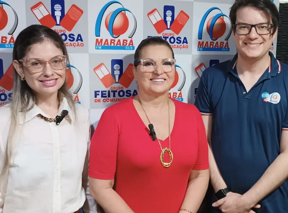 A Primeira Dama de Maracaju Meire Calderan e a Chefe de Gabinete e Secretaria de Governo Interina Daiane Barbosa e o jornalista Vinícius Nunes