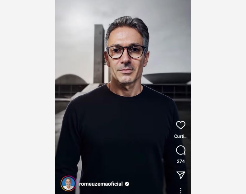 Retrato do governador Romeu Zema feito com auxílio de inteligência artificial