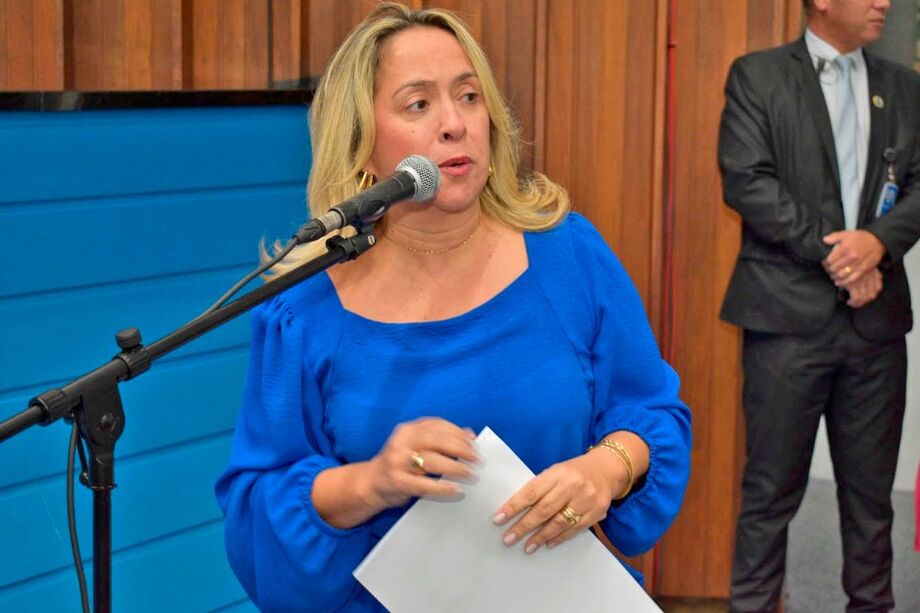 Deputada estadual Lia Nogueira (PSDB) durante sessão na Assembleia Legislativa de MS