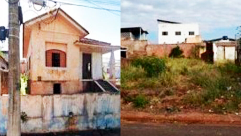 Casarão colonial na rua Vasconcelos Fernandes foi demolido e virou ponto vazio na paisagem urbana de Campo Grande