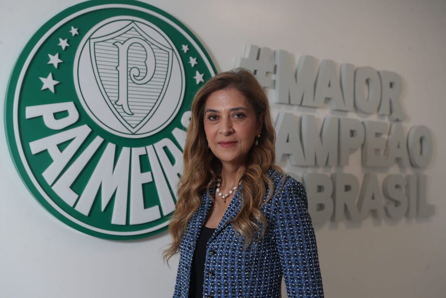 A presidente Leila Pereira, do Palmeiras, apoiou Samir Xaud na disputa pela presidência da CBF