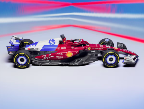 Pintura da Ferrari para o GP de Miami de 2025.