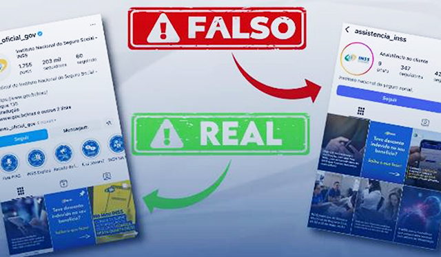 Conta falsa no Instagram usa nome e logotipo do INSS para enganar aposentados e pensionistas com promessas de reembolso