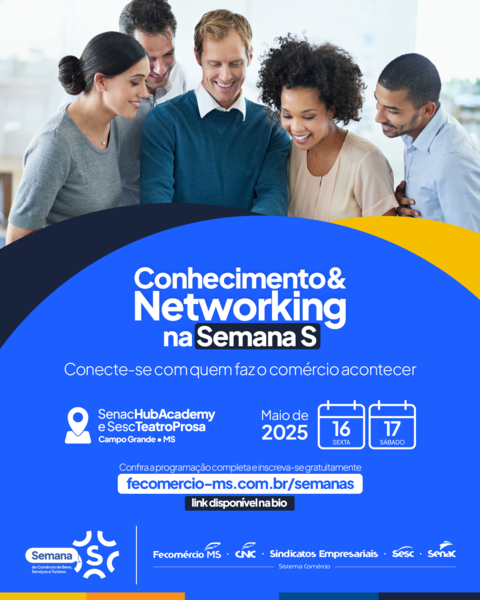 As atividades vão acontecer no Senac Hub Academy, no Sesc Teatro Prosa e também na rua Francisco Cândido Xavier, no centro da cidade.