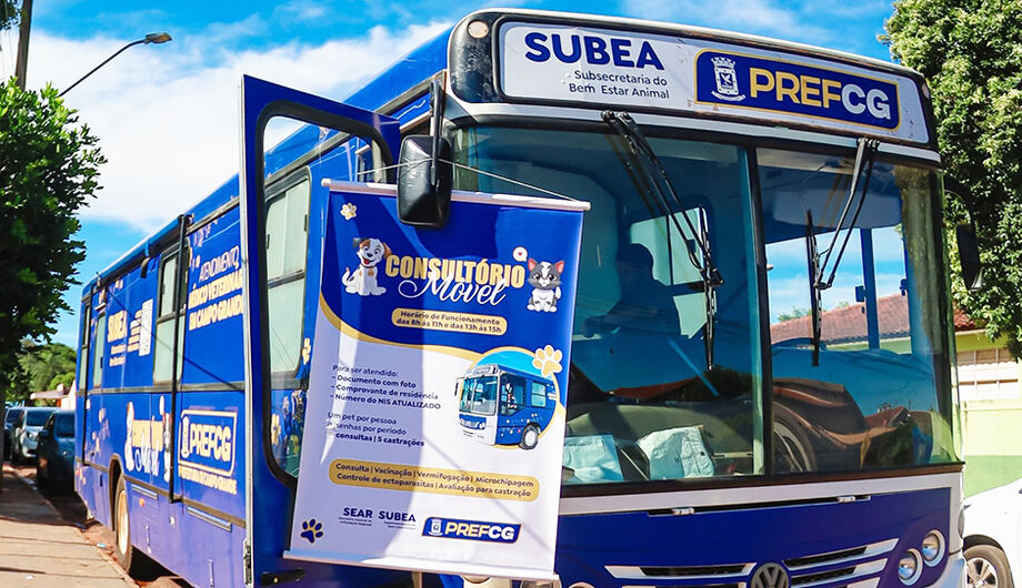 Atendimento do consultório móvel da Subea leva serviços veterinários gratuitos a diversas regiões de Campo Grande