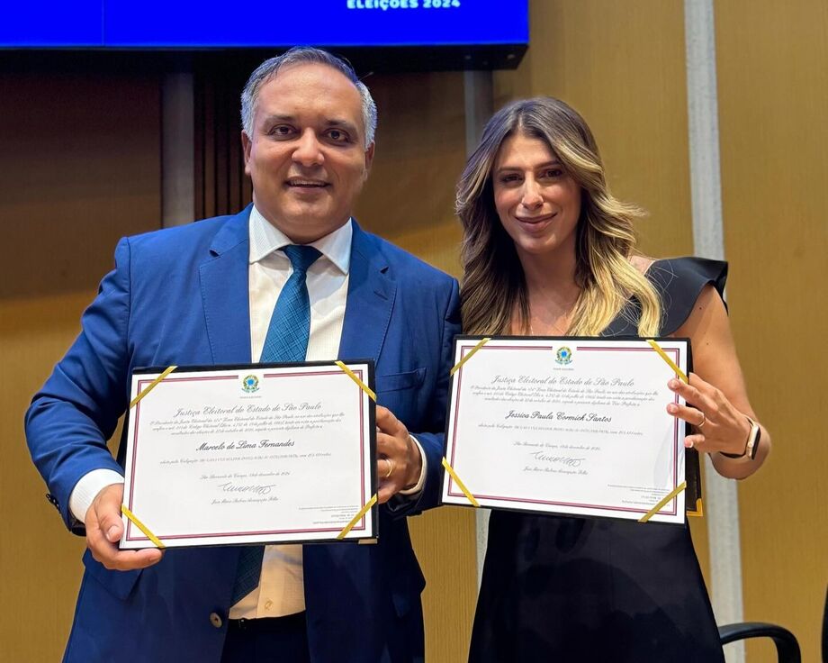 Marcelo Lima e Jessica Paula Cormick Santos, Prefeito e vice-prefeita de São Bernardo do Campo