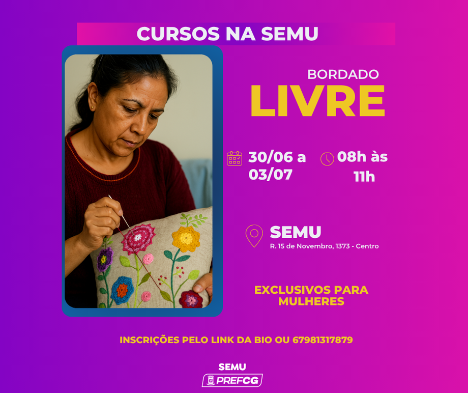 Semu abre inscrições para curso exclusivo e gratuito para mulheres