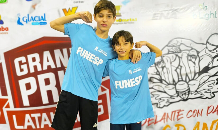 João Francisco e Davi Lima durante o Grand Prix Latam no Paraguai: irmãos representaram Campo Grande e ganharam destaque na competição
