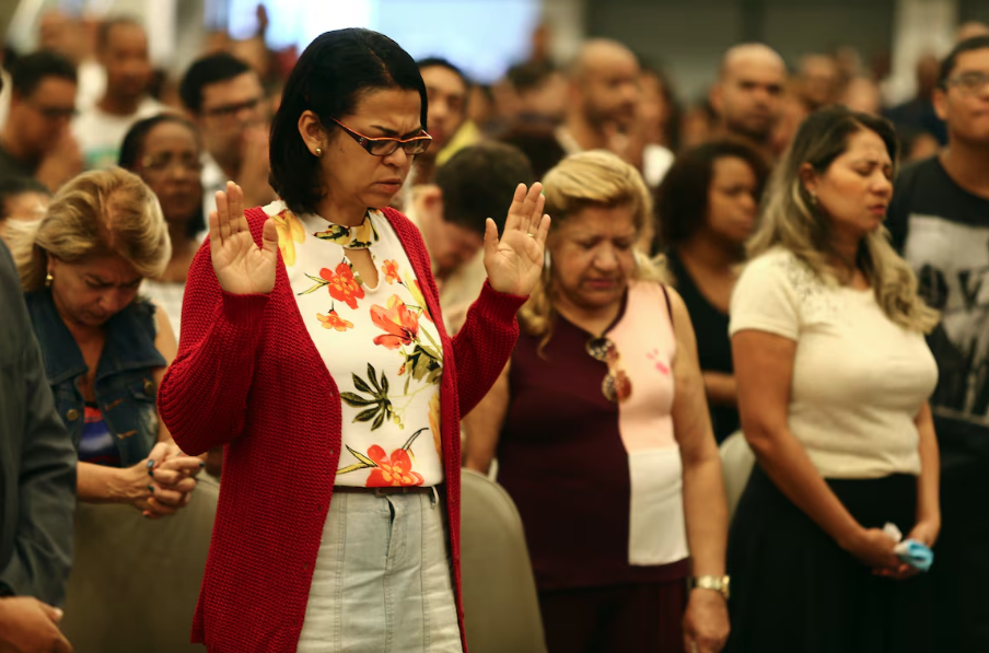 Culto com o Pastor Silas Malafaia na Igreja Assembleia de Deus Vitória em Cristo no Bairro da Penha suburbio do Rio de Janeiro.