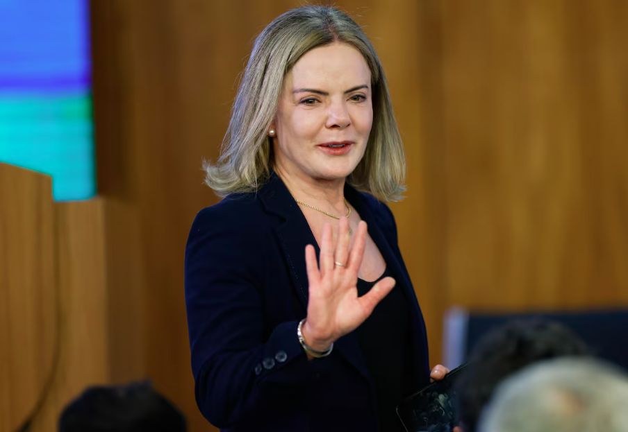 A ministra-chefe da Secretaria de Relações Institucionais da Presidência da República, Gleisi Hoffmann.