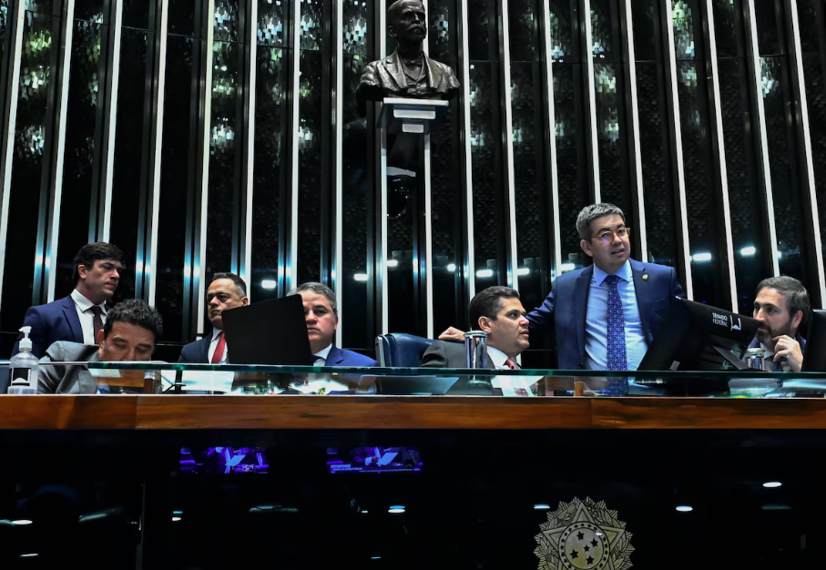 Plenário do Senado Federal durante sessão deliberativa ordinária na quarta-feira, 25.