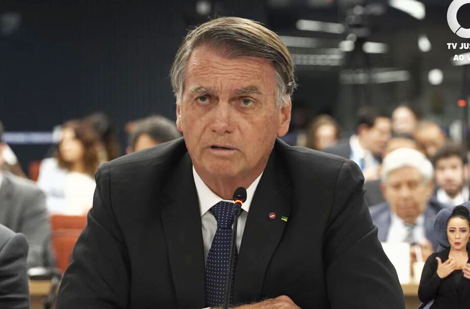 Bolsonaro durante depoimento ao STF