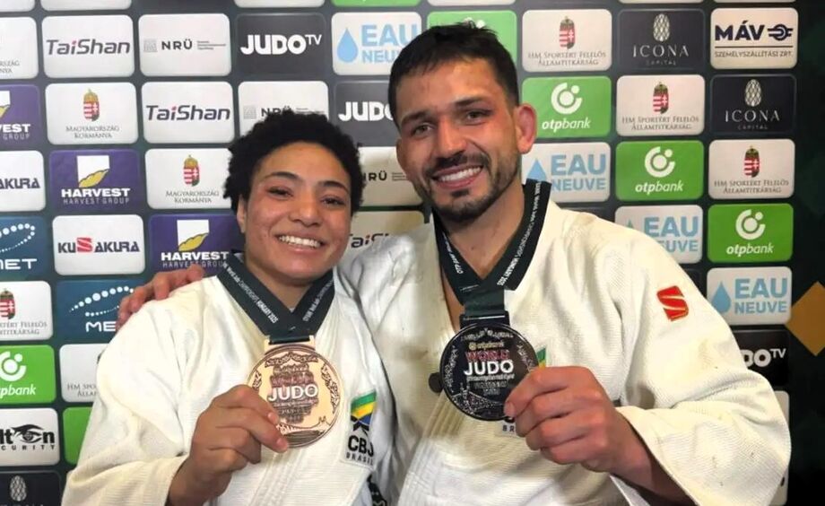Judocas Shirlen Nascimento e Daniel Cargnin
