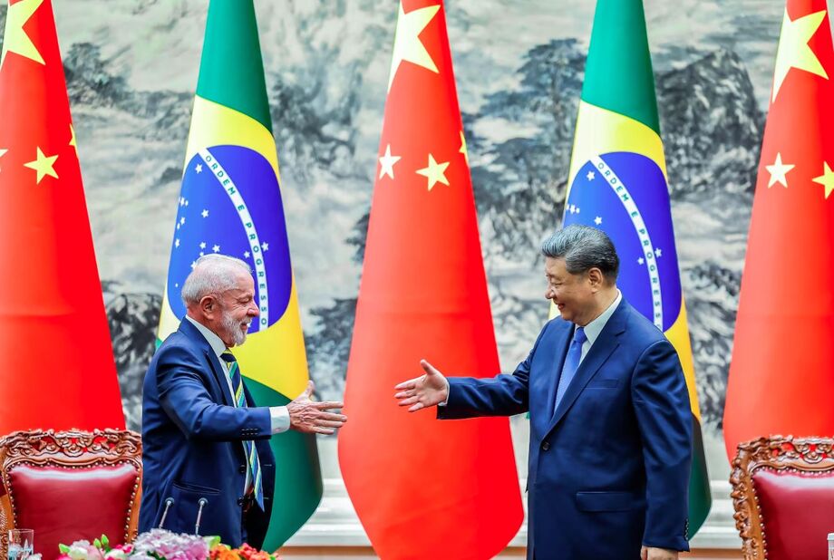Lula e Xi Jinping, durante visita de Estado a Pequim