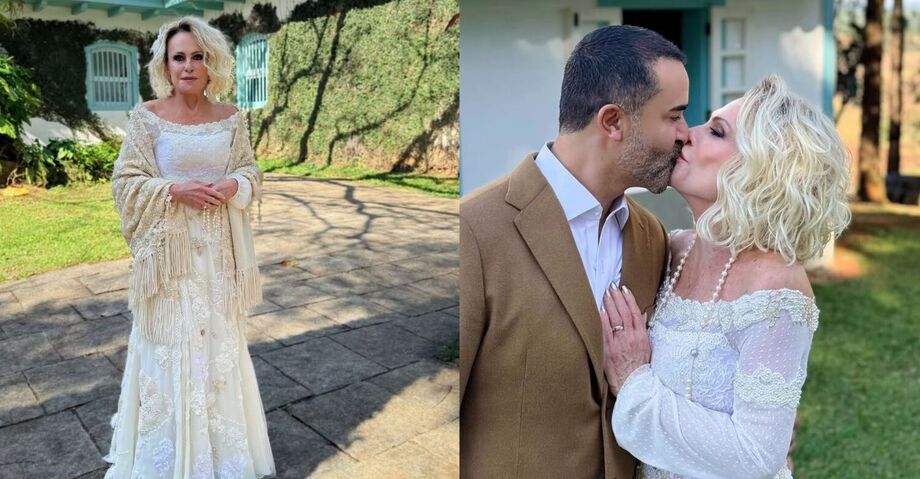 Ana Maria Braga e Fábio Arruda se casaram pela segunda vez