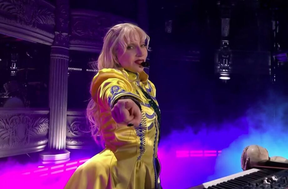 Lady Gaga durante show na praia de Copacabana zona sul do Rio de Janeiro