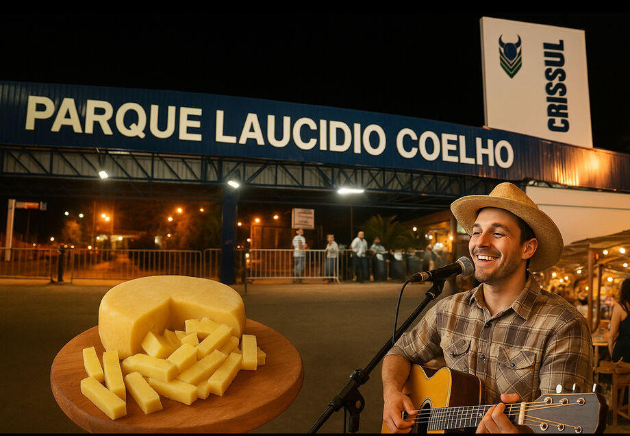 Evento da Acrissul tem atrações culturais e barracas com produtos feitos com leite.