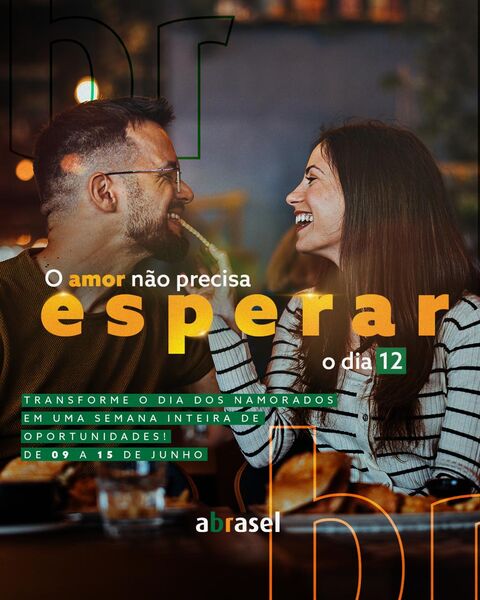 Restaurantes podem lucrar mais com a 'Semana dos Namorados', orienta Abrasel
