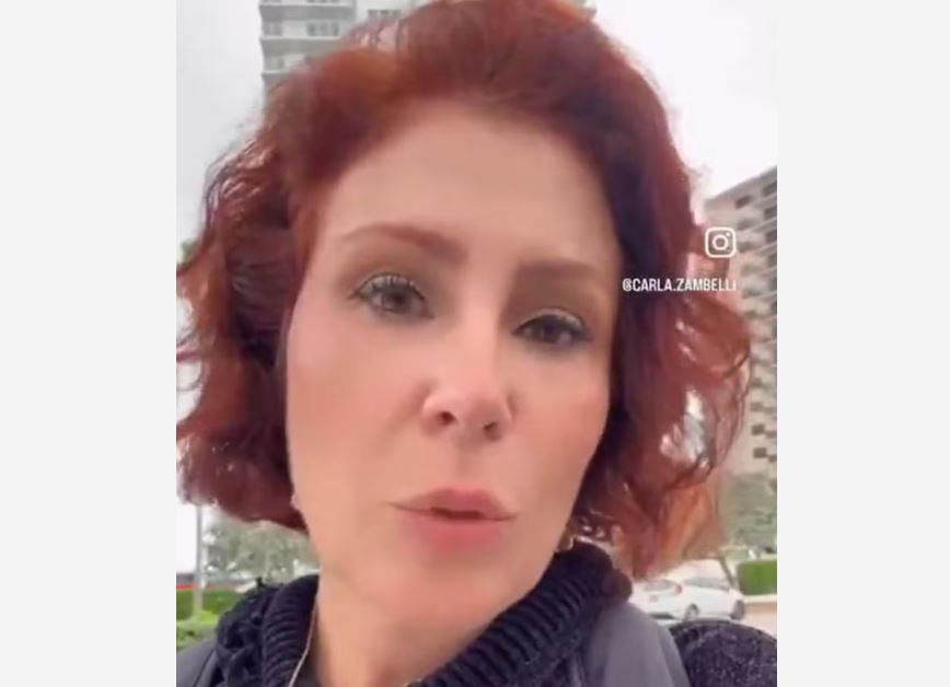 Deputada licenciada Carla Zambelli em vídeo gravado nos Estados Unidos