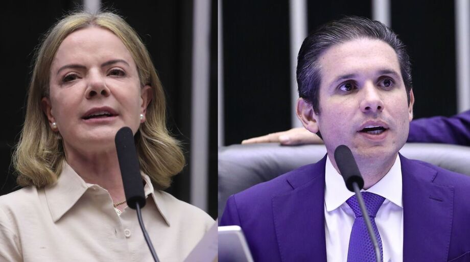 Gleisi Hoffmann defende Hugo Motta de ataques nas redes sociais: 'pessoais e desqualificados'
