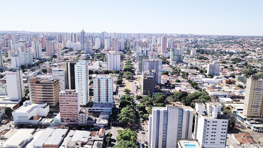 Vista aérea do Centro de Campo Grande