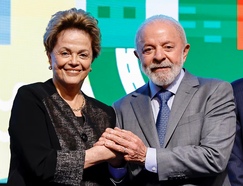 Presidente Luiz Inácio Lula da Silva e a presidente do Novo Banco de Desenvolvimento (NDB), Dilma Rousseff, durante a 10ª Reunião Anual do Conselho de Governadores do Novo Banco de Desenvolvimento (NDB).
