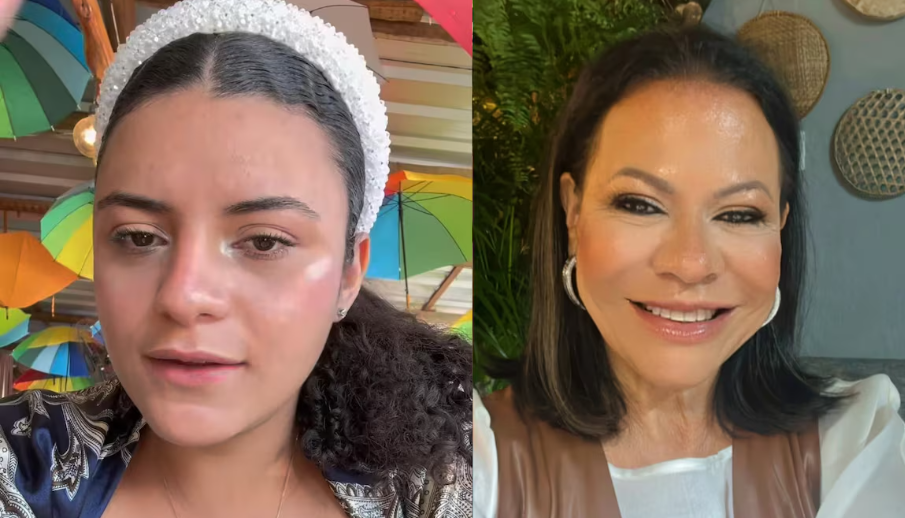 Vitória Medeiros e Dona Ruth Moreira