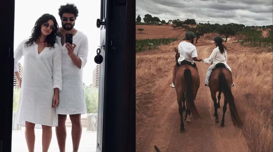 No Instagram, Vitoria Bohn e Caio Castro compartilham sua viagem romântica para Portugal.
